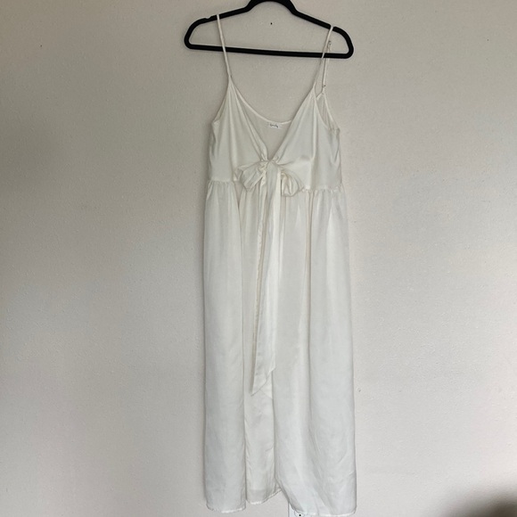 Lonely Off-white Strap Tie back Midi Dress Size 8 - Picture 1 of 11